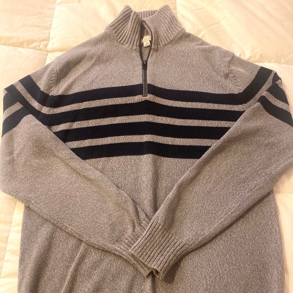 GAP Other - Gap Men’s Gray Striped Quarter Zip Sweater